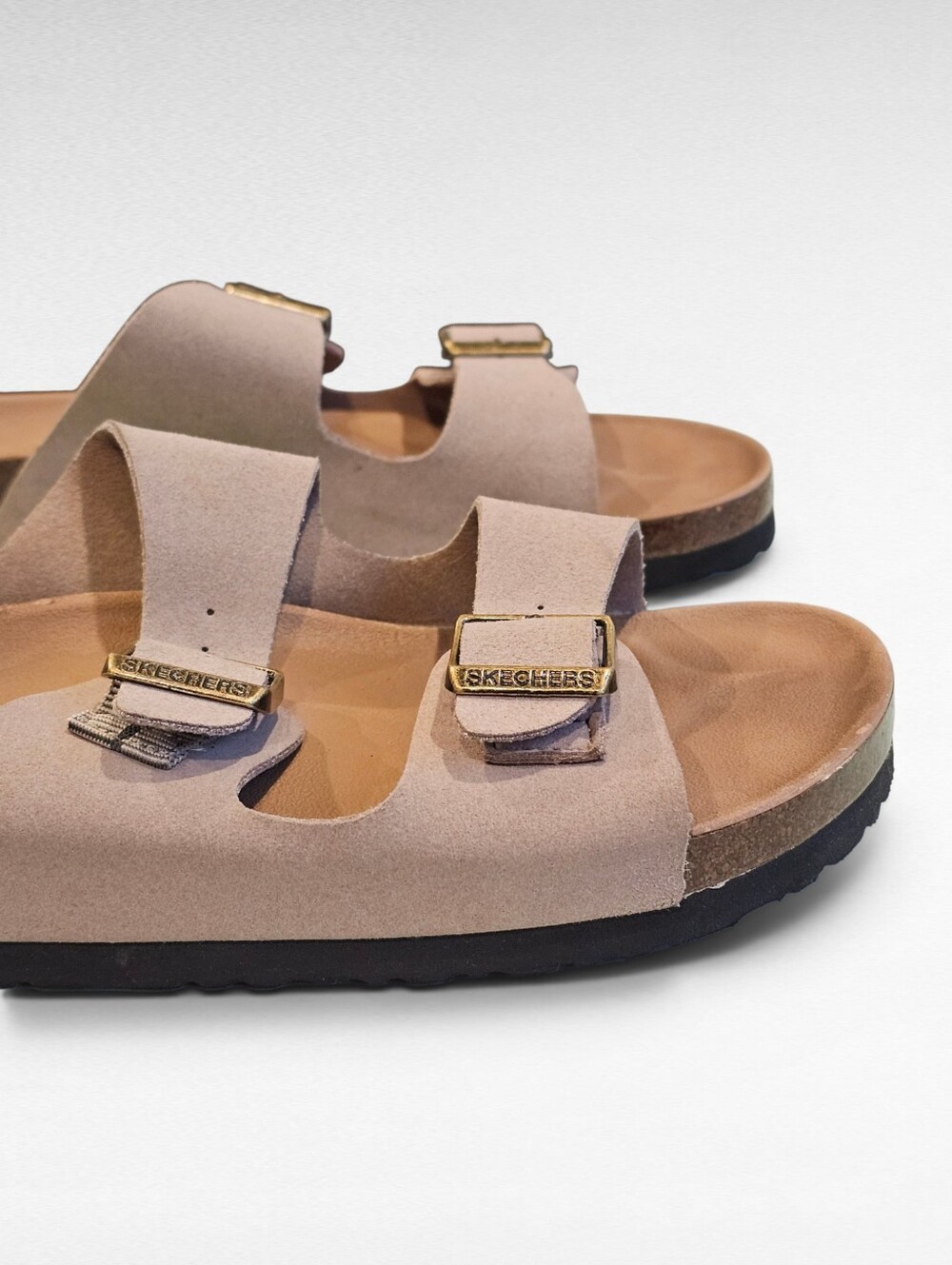 Skechers Two Strap Sandals Taupe Size 8 - Picture 10 of 15